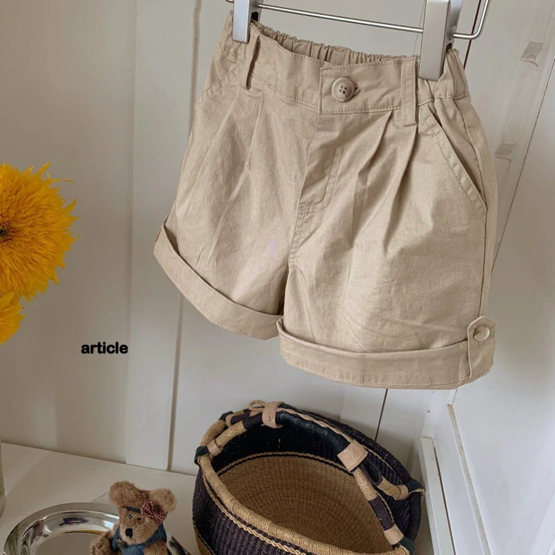 Article - Korean Children Fashion - #littlefashionista - Bijou Roll-Up Shorts - 5