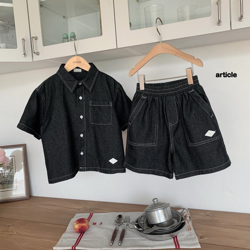 Article - Korean Children Fashion - #littlefashionista - Sand Shirt Set - 2