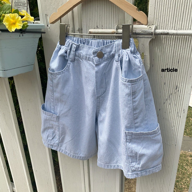 Article - Korean Children Fashion - #magicofchildhood - ST Cargo Bermuda Denim Pants - 3