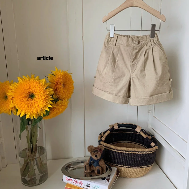 Article - Korean Children Fashion - #magicofchildhood - Bijou Roll-Up Shorts - 6