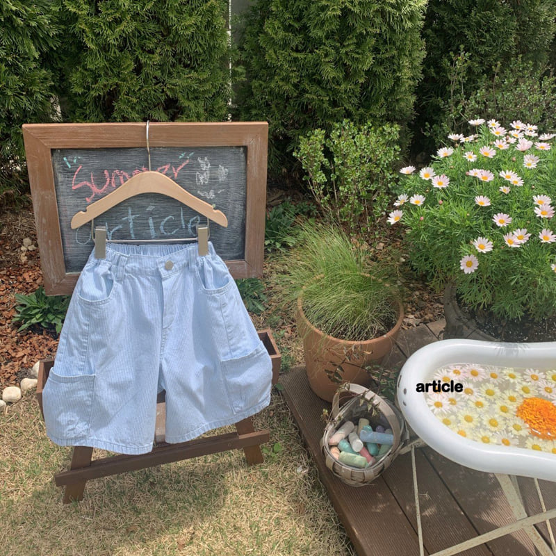 Article - Korean Children Fashion - #magicofchildhood - ST Cargo Bermuda Denim Pants - 4