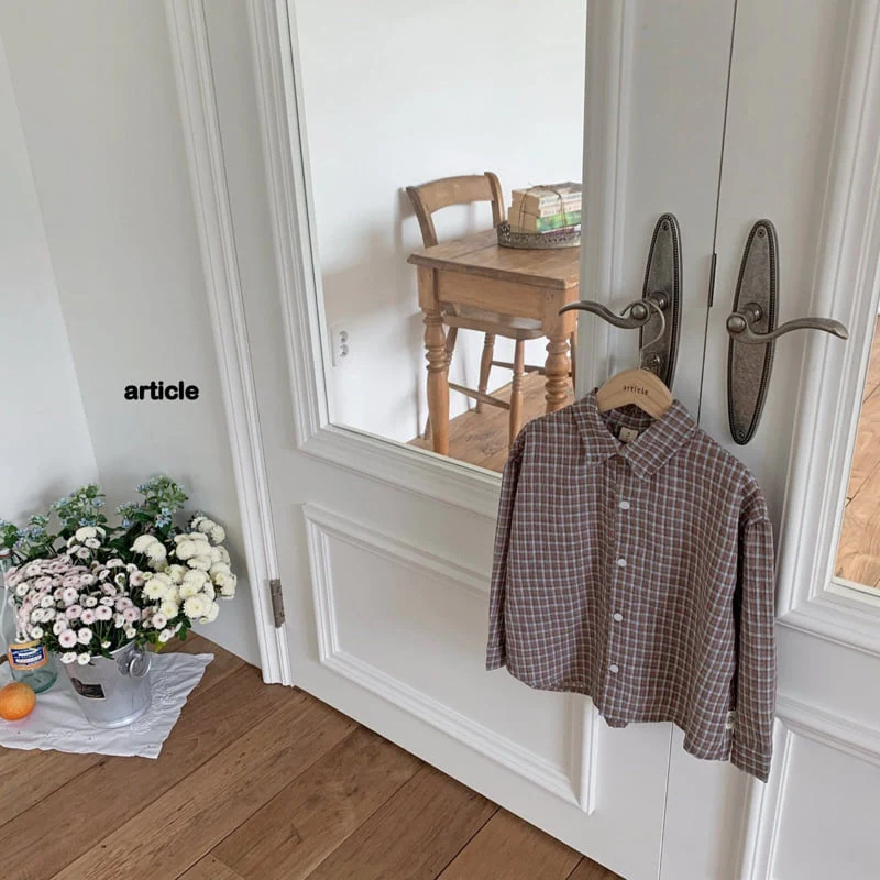 Article - Korean Children Fashion - #stylishchildhood - Linen Check Shirt - 5