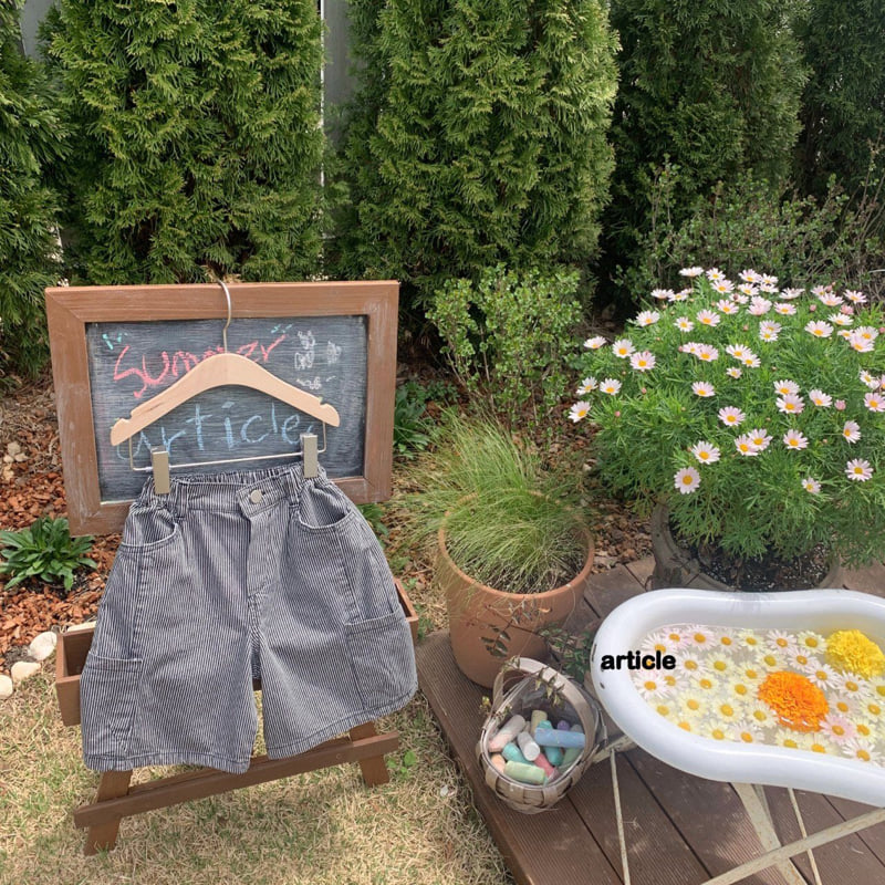 Article - Korean Children Fashion - #todddlerfashion - ST Cargo Bermuda Denim Pants - 6