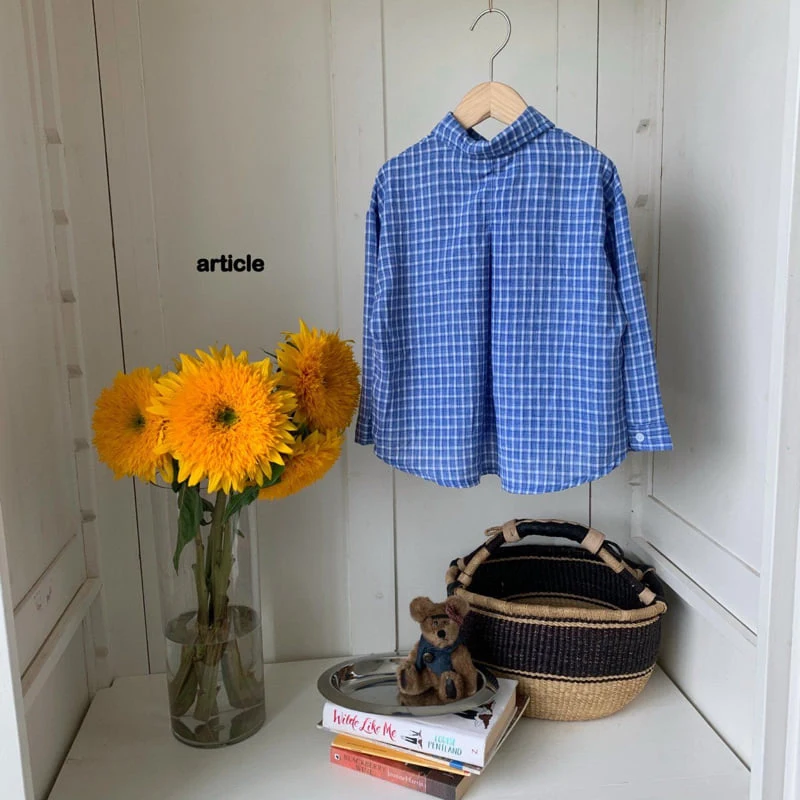 Article - Korean Children Fashion - #todddlerfashion - Linen Check Shirt - 3
