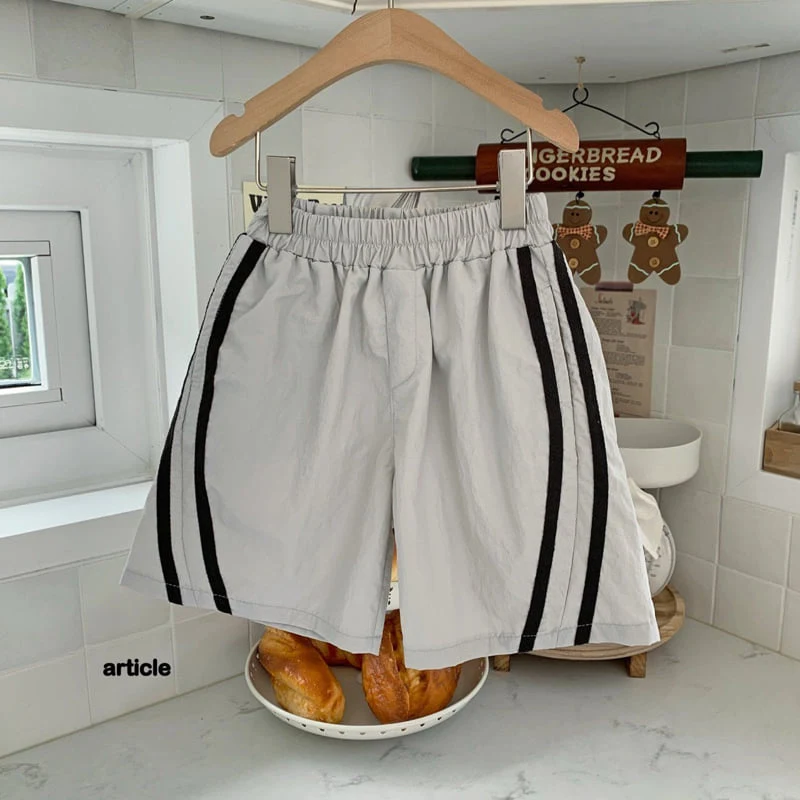 Article - Korean Children Fashion - #toddlerclothing - Curve Track Shorts - 2