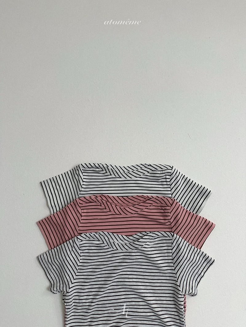 Atomeme - Korean Baby Fashion - #babylifestyle - Ciel Stripe Tee - 3
