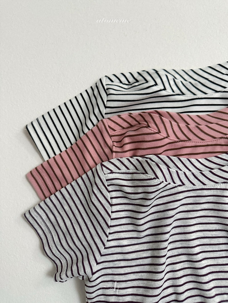 Atomeme - Korean Baby Fashion - #babylifestyle - Ciel Stripe Tee - 4