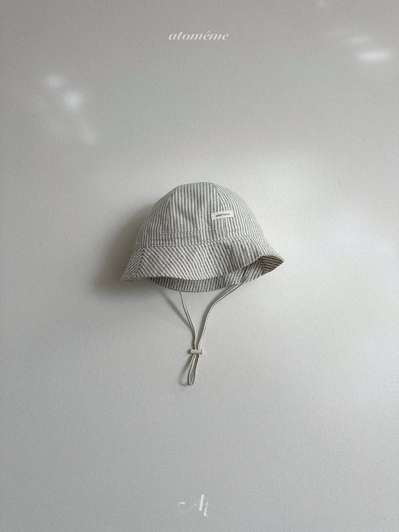 Atomeme - Korean Baby Fashion - #babyoninstagram - Stripe Summer Bucket Hat - 4