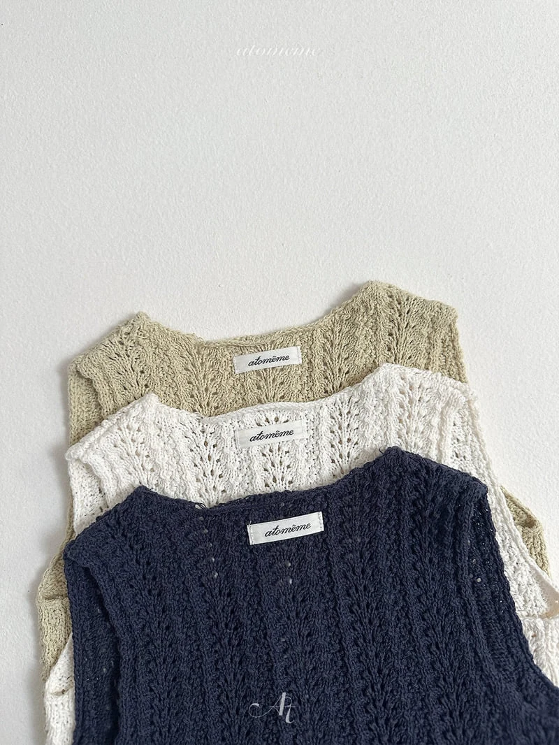 Atomeme - Korean Baby Fashion - #babyootd - Coco Knit Vest - 5