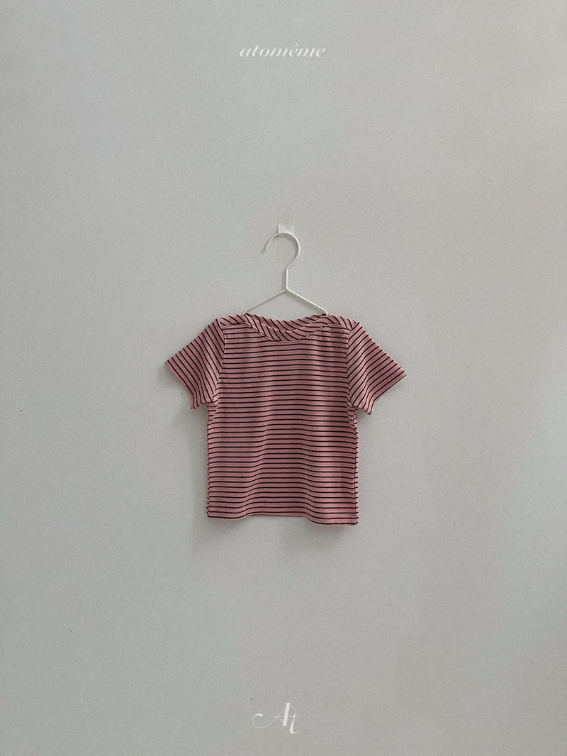 Atomeme - Korean Baby Fashion - #babyoutfit - Ciel Stripe Tee - 6