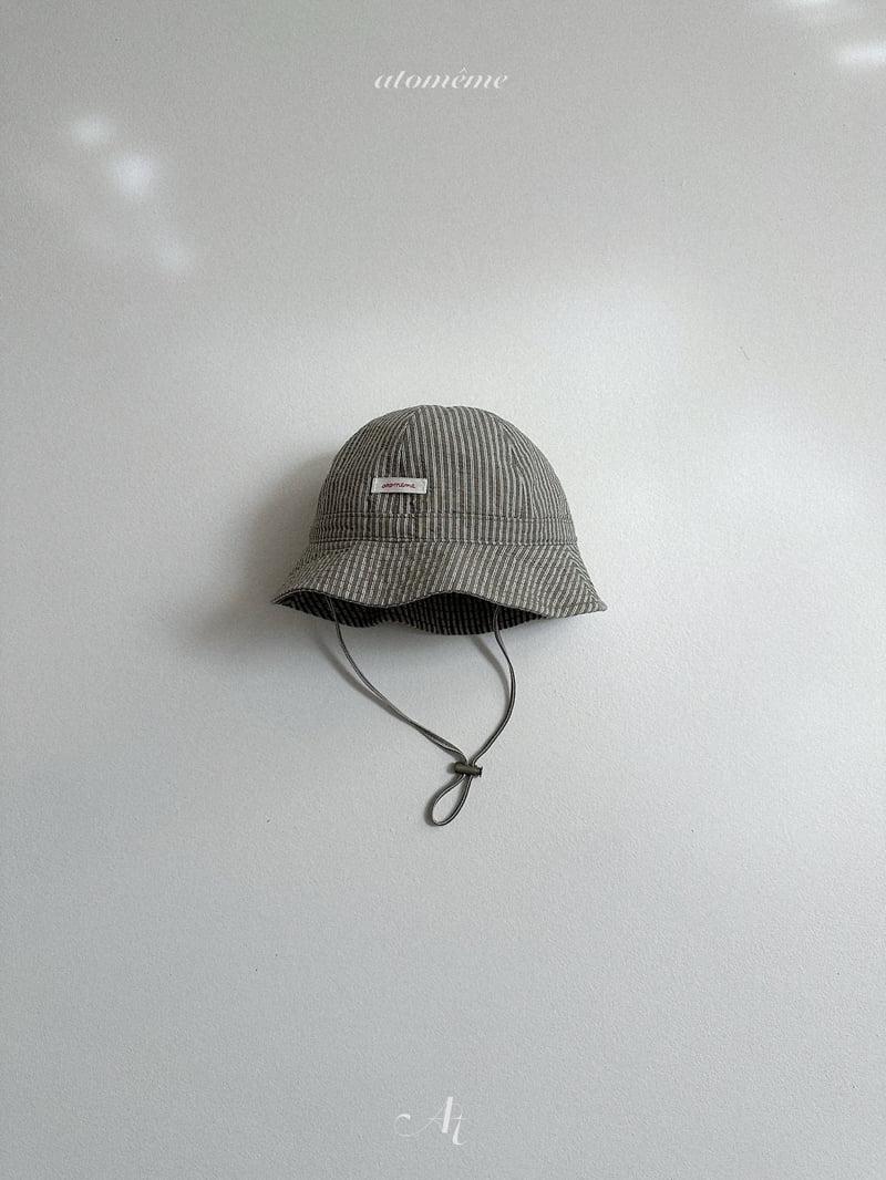 Atomeme - Korean Baby Fashion - #babyoutfit - Stripe Summer Bucket Hat - 5