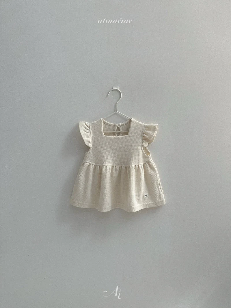 Atomeme - Korean Baby Fashion - #babyoutfit - Rib Waffle Tee - 4