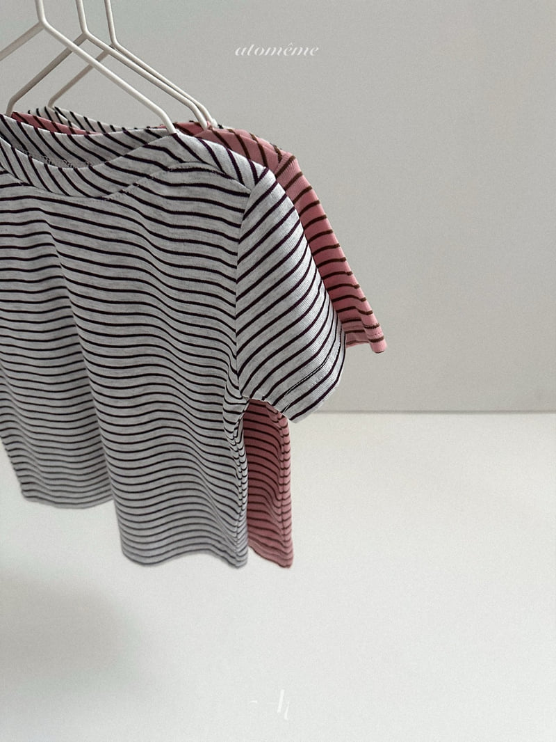 Atomeme - Korean Baby Fashion - #onlinebabyboutique - Ciel Stripe Tee - 9