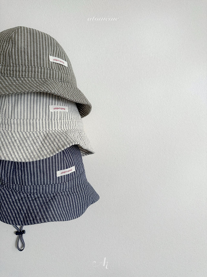 Atomeme - Korean Baby Fashion - #onlinebabyboutique - Stripe Summer Bucket Hat - 8