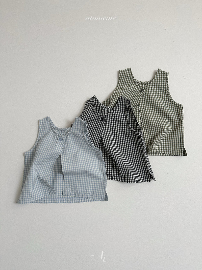 Atomeme - Korean Baby Fashion - #onlinebabyshop - Muse Check Blouse