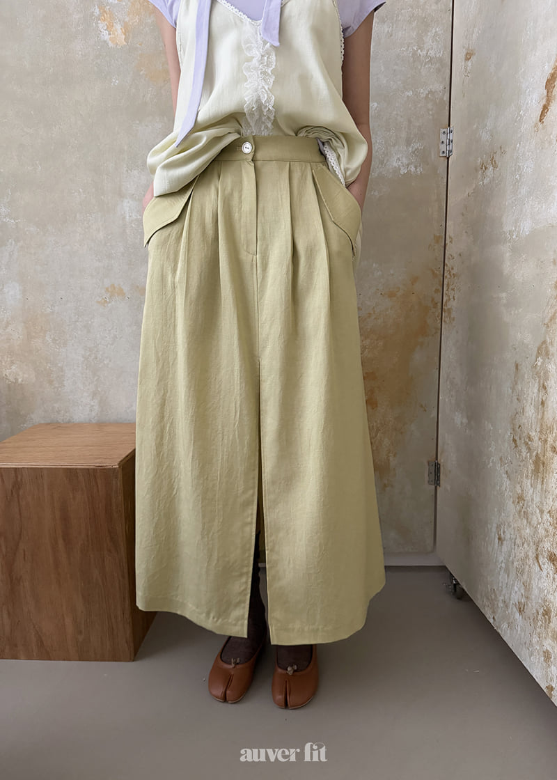 Auver_Fit - Korean Women Fashion - #momslook - Linen Hush Skirt