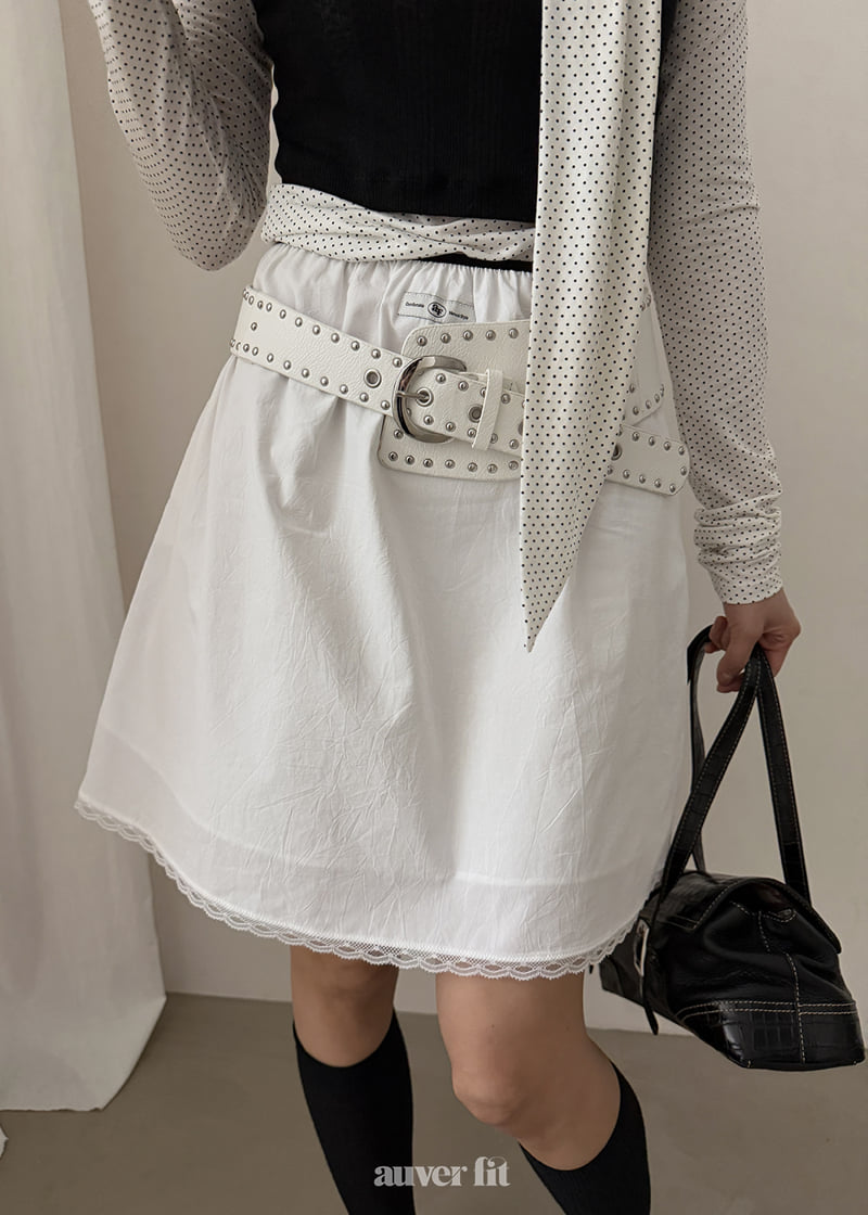 Auver_Fit - Korean Women Fashion - #momslook - Cotton Crease Skirt - 10