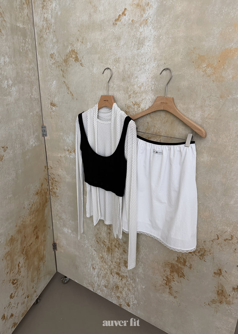 Auver_Fit - Korean Women Fashion - #momslook - Dotted Scarf Top - 11
