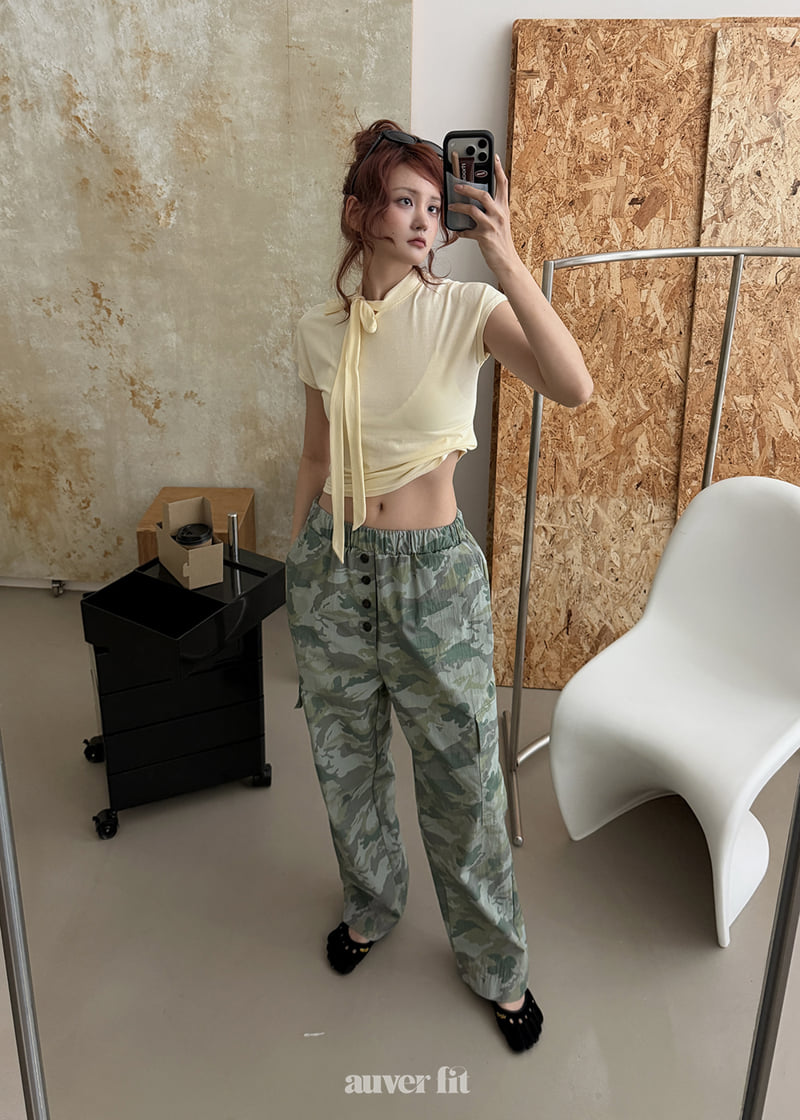 Auver_Fit - Korean Women Fashion - #momslook - Wind Camo Pants
