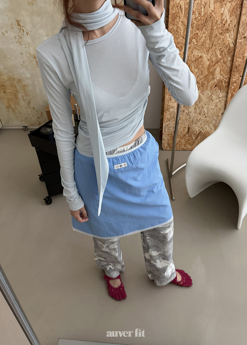 Auver_Fit - Korean Women Fashion - #thelittlethings - Solid Scarf Top - 4