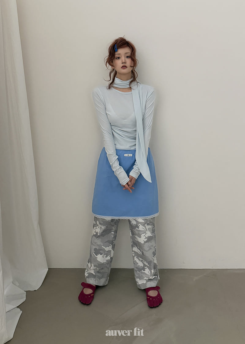 Auver_Fit - Korean Women Fashion - #momslook - Solid Scarf Top - 6