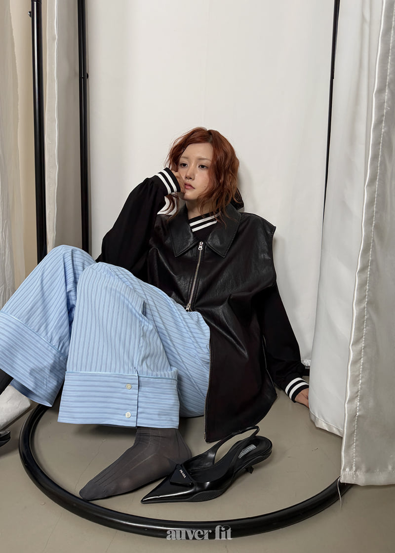 Auver_Fit - Korean Women Fashion - #restrostyle - Open Cuff Pants - 2