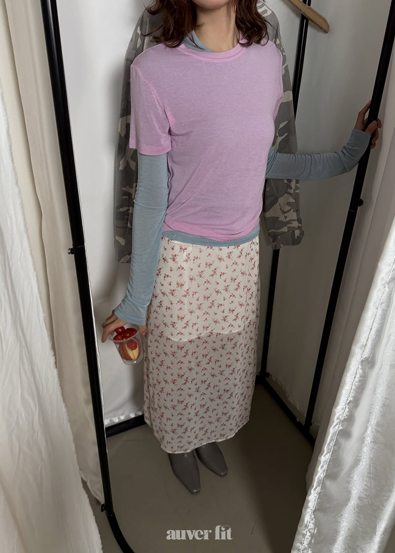 Auver_Fit - Korean Women Fashion - #shopsmall - Floral Chiffon Skirt - 3