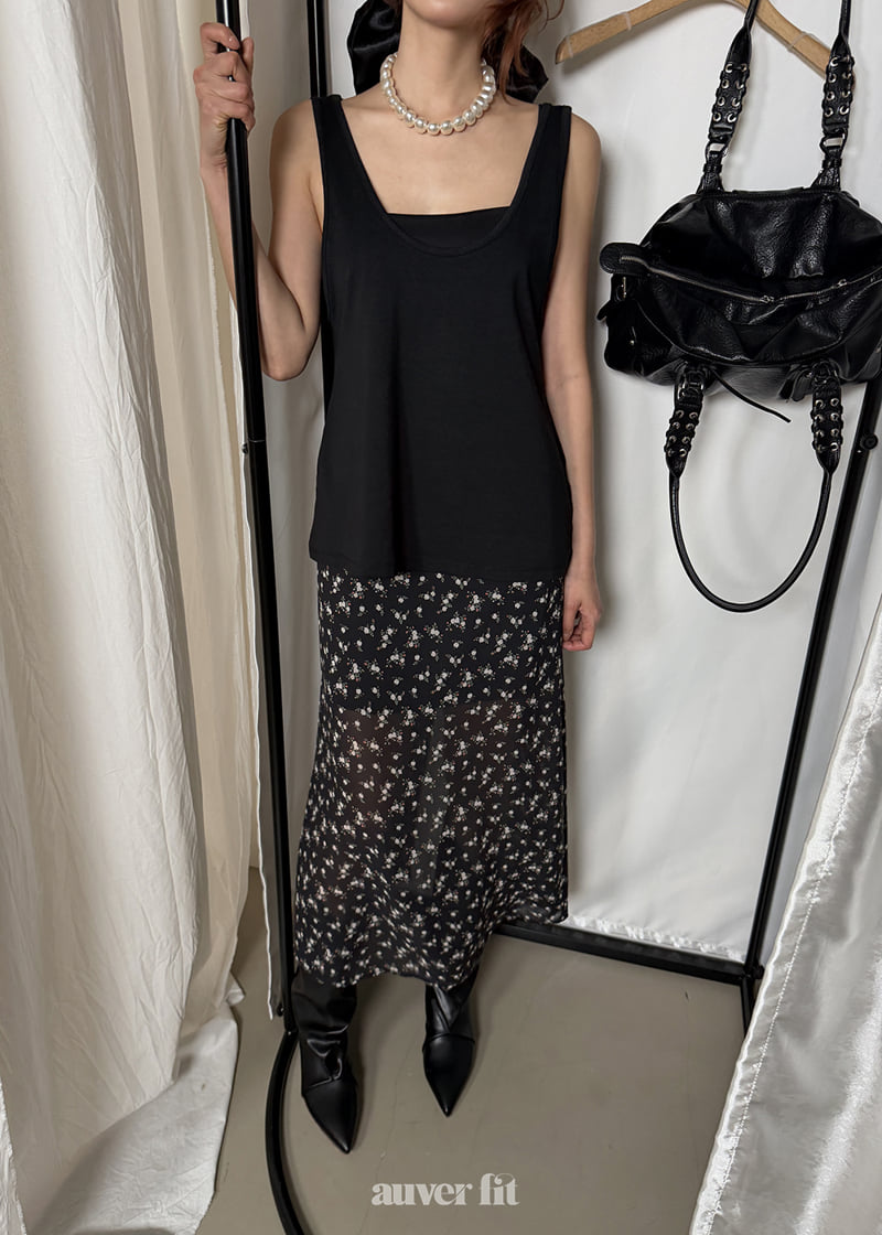 Auver_Fit - Korean Women Fashion - #shopsmall - Floral Chiffon Skirt - 4