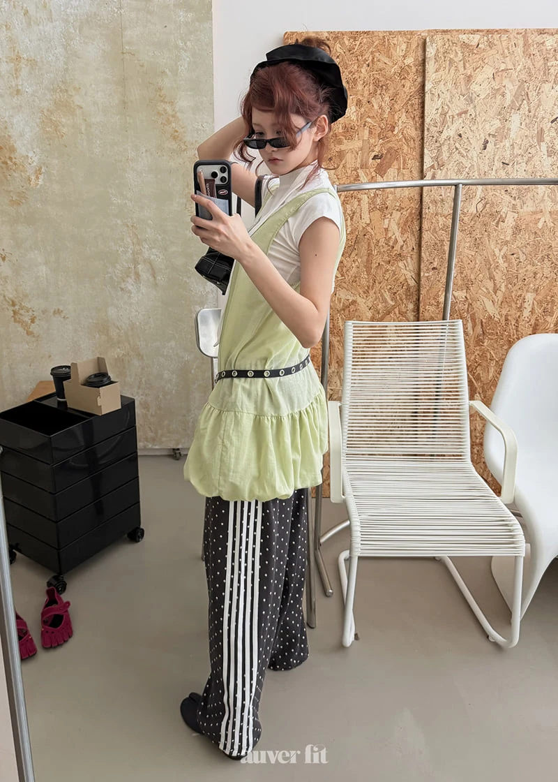 Auver_Fit - Korean Women Fashion - #womensfashion - Dotted Line Training Pants - 7