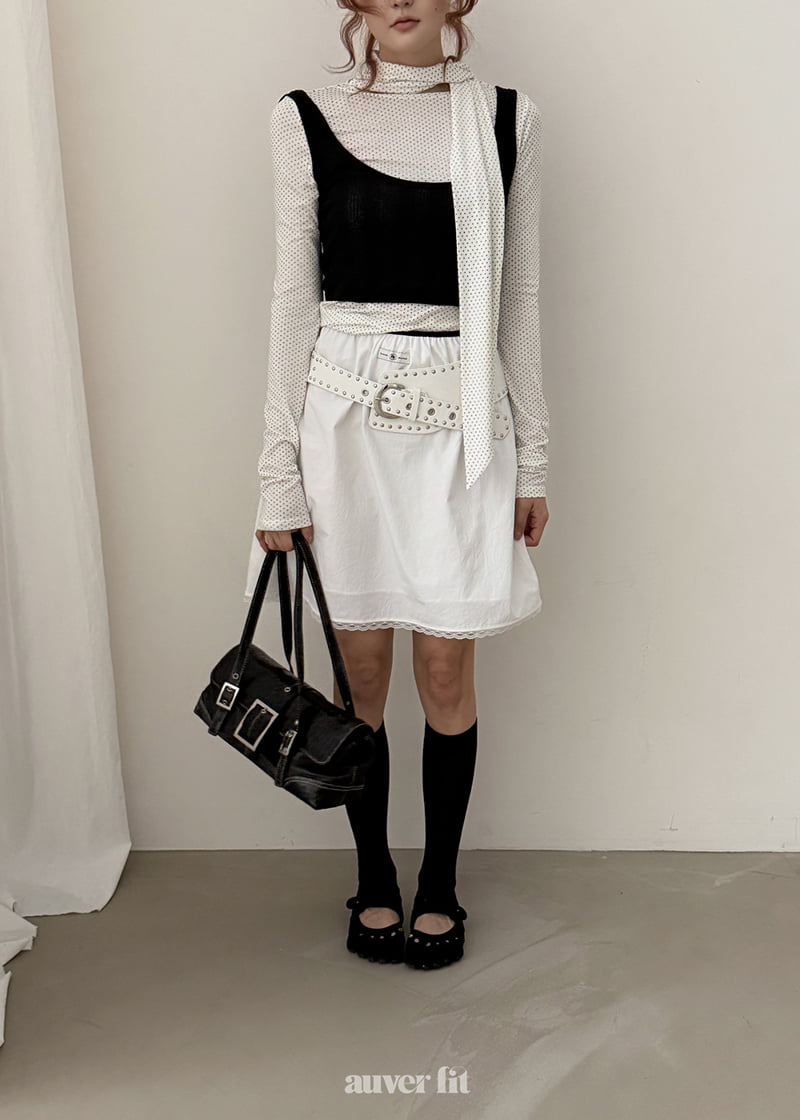 Auver_Fit - Korean Women Fashion - #womensfashion - Cotton Crease Skirt - 11