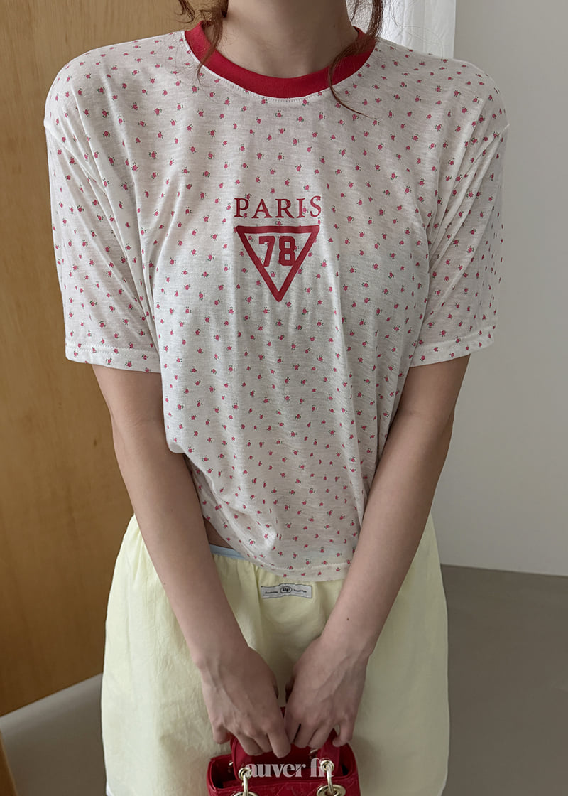 Auver_Fit - Korean Women Fashion - #womensfashion - Paris Floral Tee - 8