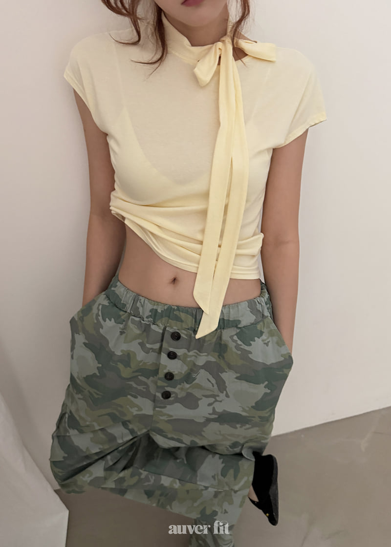 Auver_Fit - Korean Women Fashion - #womensfashion - Como Tie Sleeveless Top - 3