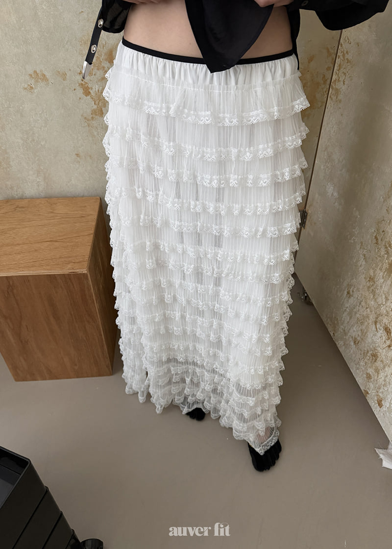 Auver_Fit - Korean Women Fashion - #womensfashion - Even Tiered Long Skirt - 6