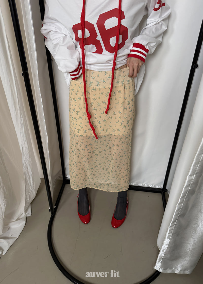 Auver_Fit - Korean Women Fashion - #womensfashion - Floral Chiffon Skirt - 9