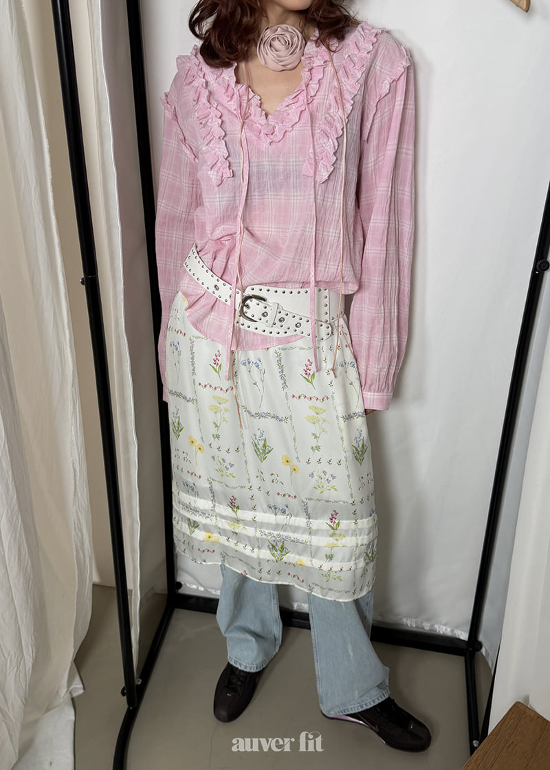 Auver_Fit - Korean Women Fashion - #womensfashion - V-Neck Ruffle Set - 10