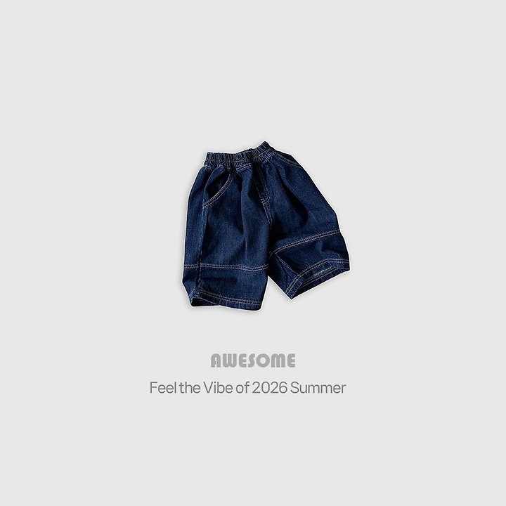 Awesome Bebe - Korean Children Fashion - #Kfashion4kids - Denim Line Wide Pants