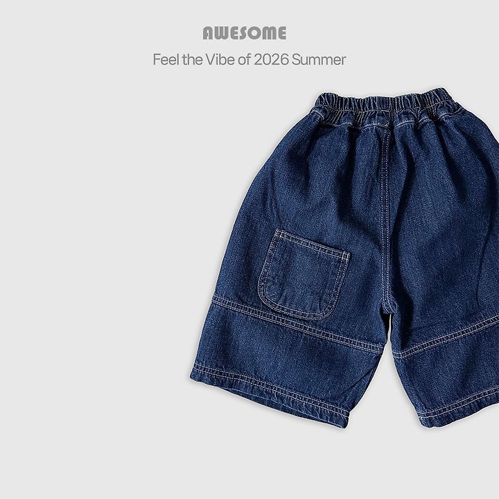 Awesome Bebe - Korean Children Fashion - #childofig - Denim Line Wide Pants - 6