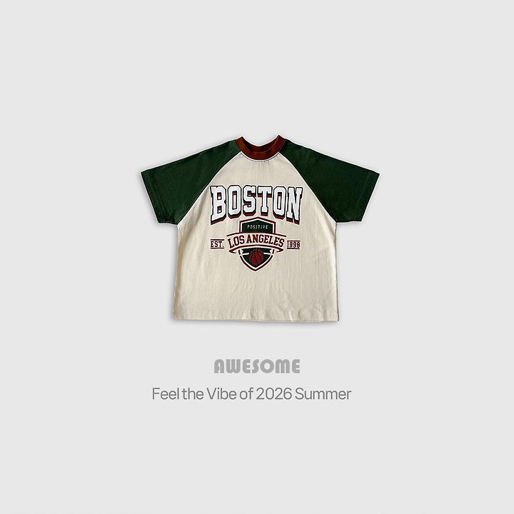 Awesome Bebe - Korean Children Fashion - #childofig - Boston Raglan Short Sleeve Tee - 6