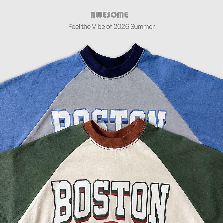 Awesome Bebe - Korean Children Fashion - #designkidswear - Boston Raglan Short Sleeve Tee - 8