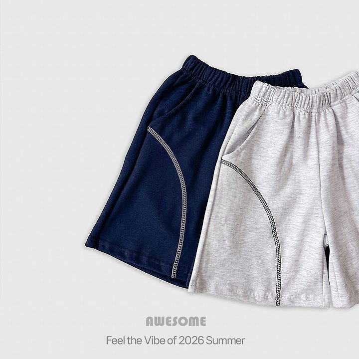 Awesome Bebe - Korean Children Fashion - #kidsshorts - Engine Curve Label Shorts - 9