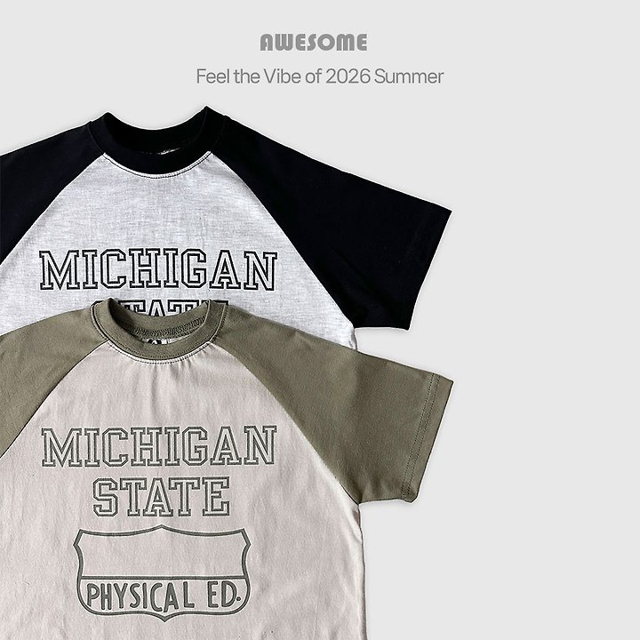 Awesome Bebe - Korean Children Fashion - #fashionkids - Michigan Raglan Set - 4