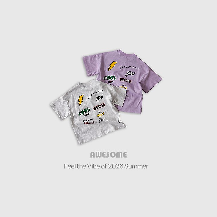 Awesome Bebe - Korean Children Fashion - #littlefashionista - Sticker Pop Short Sleeve Tee