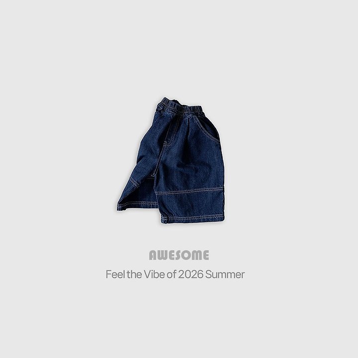 Awesome Bebe - Korean Children Fashion - #magicofchildhood - Denim Line Wide Pants - 4