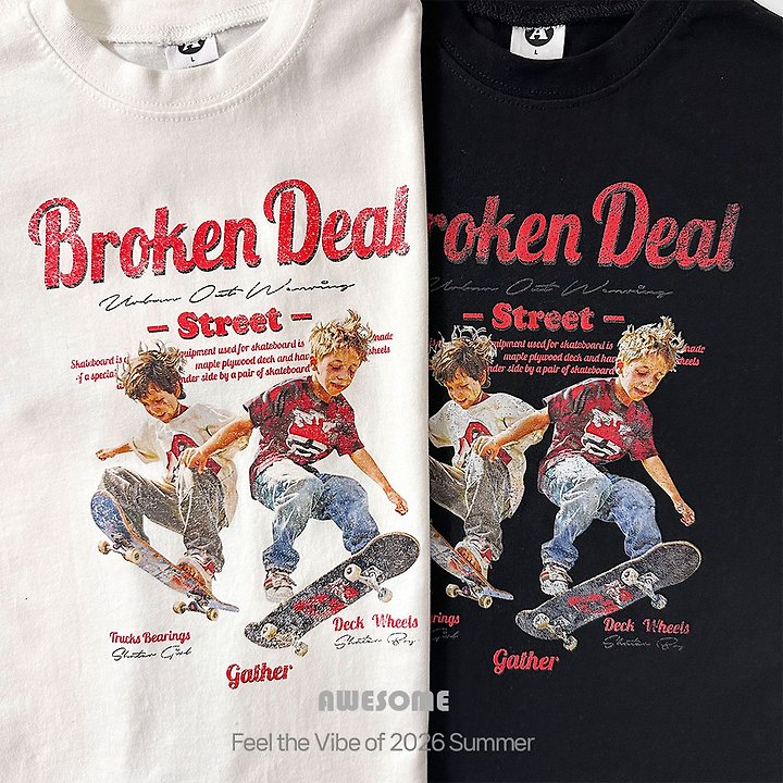 Awesome Bebe - Korean Children Fashion - #minifashionista - Skate Boy Short Sleeve Tee - 6