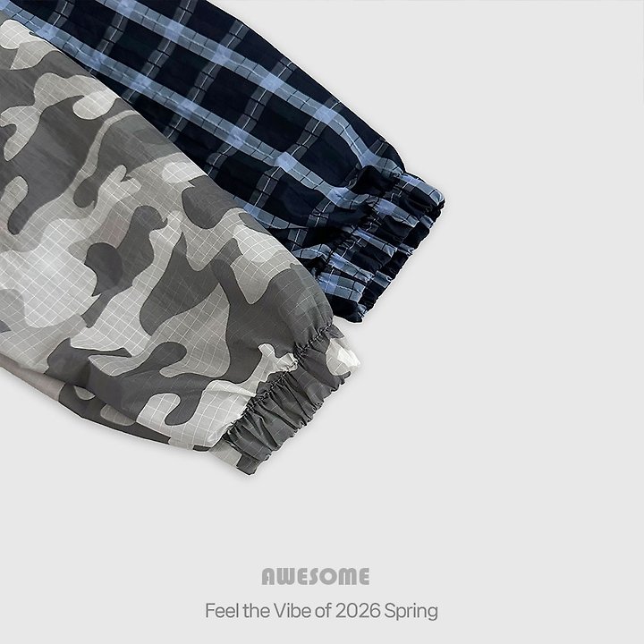 Awesome Bebe - Korean Children Fashion - #prettylittlegirls - Camo Check Hood Windbreaker - 8