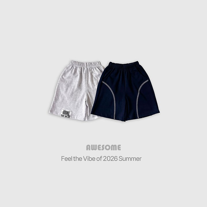 Awesome Bebe - Korean Children Fashion - #prettylittlegirls - Engine Curve Label Shorts - 2