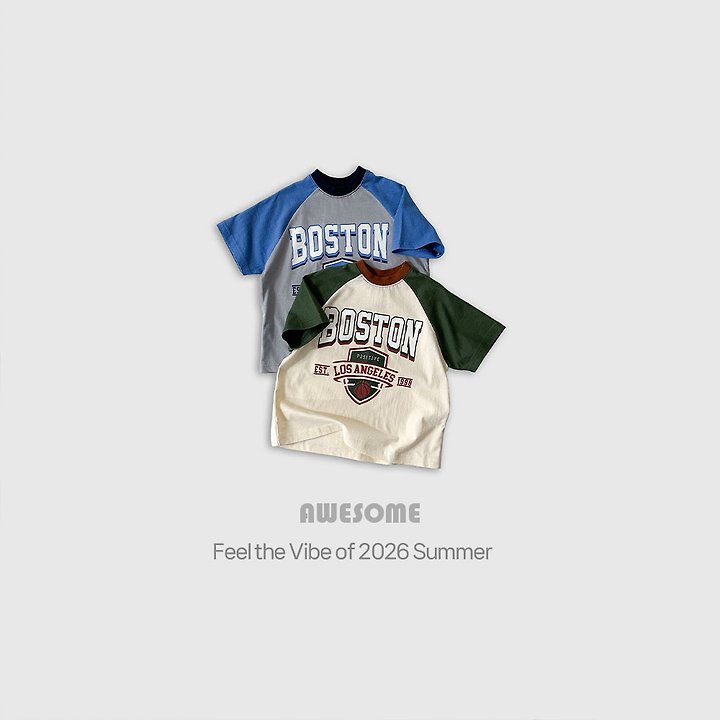 Awesome Bebe - Korean Children Fashion - #prettylittlegirls - Boston Raglan Short Sleeve Tee - 2