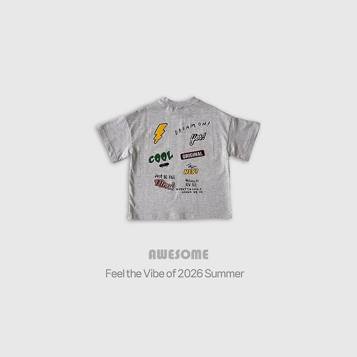 Awesome Bebe - Korean Children Fashion - #stylishchildhood - Sticker Pop Short Sleeve Tee - 7