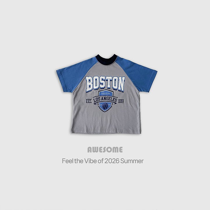 Awesome Bebe - Korean Children Fashion - #stylishchildhood - Boston Raglan Short Sleeve Tee - 5