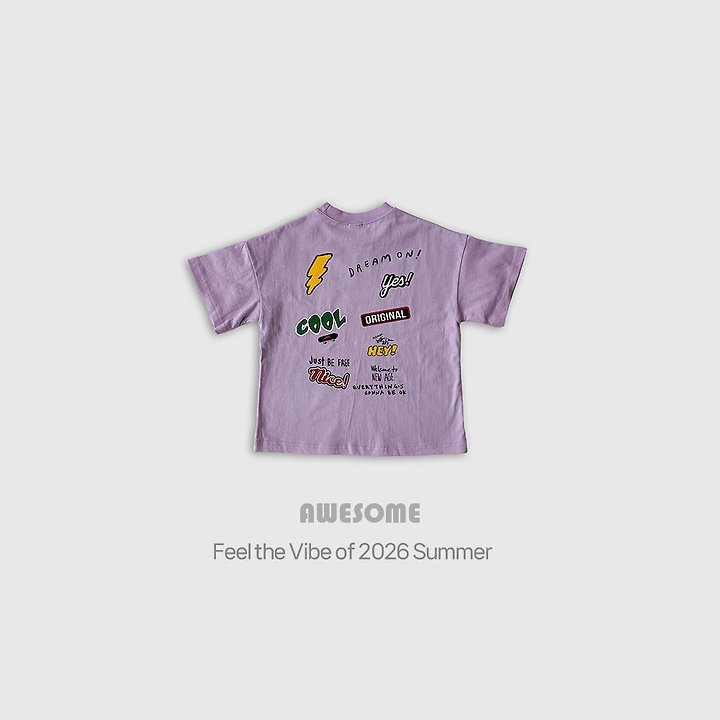 Awesome Bebe - Korean Children Fashion - #todddlerfashion - Sticker Pop Short Sleeve Tee - 5